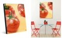 Creative Gallery Painted Tomatoes on Yellow Acrylic Wall Art Print Collection